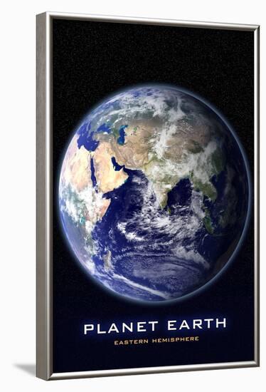 Planet Earth From Space Eastern Hemisphere Photo Poster-null-Framed Poster