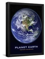 Planet Earth from Space Western Hemisphere Photo Poster-null-Framed Poster