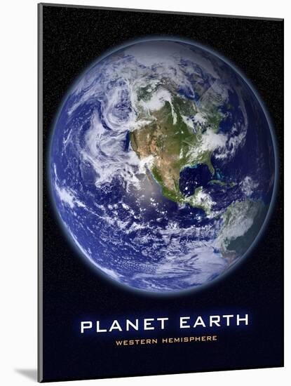 Planet Earth from Space Western Hemisphere Photo Poster-null-Mounted Poster