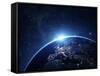 Planet Earth from the Space at Night-Rangizzz-Framed Stretched Canvas