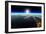 Planet Earth Sunrise over Cloudy Ocean from Outer Space (3D Artwork)-Johan Swanepoel-Framed Art Print