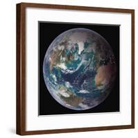 Planet Earth Western Hemisphere, NASA Satellite Composite-Stocktrek Images-Framed Photographic Print