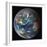 Planet Earth Western Hemisphere, NASA Satellite Composite-Stocktrek Images-Framed Photographic Print