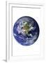 Planet Earth Western Hemisphere on White-null-Framed Photo