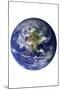 Planet Earth Western Hemisphere on White-null-Mounted Photo