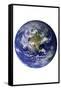 Planet Earth Western Hemisphere on White-null-Framed Stretched Canvas