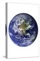 Planet Earth Western Hemisphere on White-null-Stretched Canvas