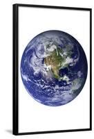 Planet Earth Western Hemisphere on White-null-Framed Poster