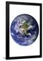 Planet Earth Western Hemisphere on White-null-Framed Poster