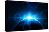 Planet Earth with Sunrise in Space. Vector Space Background-Pasko Maksim-Stretched Canvas
