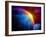 Planet Earth With Sunrise In Space-alanuster-Framed Art Print