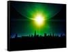 Planet Earth With Sunrise In Space-alanuster-Framed Stretched Canvas