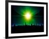 Planet Earth With Sunrise In Space-alanuster-Framed Art Print