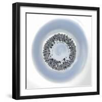 Planet of Beautiful Fir Trees Covered with Snow in the Jura Mountains, Switzerland-null-Framed Photographic Print