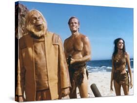 PLANET OF THE APES, 1968 directed by FRANKLYN J. SCHAFFNER Maurice Evans, Charlton Heston and Linda-null-Stretched Canvas