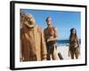 PLANET OF THE APES, 1968 directed by FRANKLYN J. SCHAFFNER Maurice Evans, Charlton Heston and Linda-null-Framed Photo