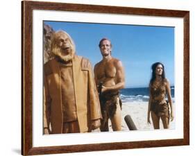 PLANET OF THE APES, 1968 directed by FRANKLYN J. SCHAFFNER Maurice Evans, Charlton Heston and Linda-null-Framed Photo