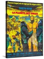 Planet of the Apes, French Movie Poster, 1968-null-Stretched Canvas