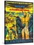 Planet of the Apes, French Movie Poster, 1968-null-Stretched Canvas