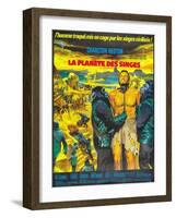 Planet of the Apes, French Movie Poster, 1968-null-Framed Art Print