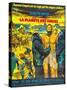 Planet of the Apes, French Movie Poster, 1968-null-Stretched Canvas