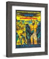 Planet of the Apes, French Movie Poster, 1968-null-Framed Art Print