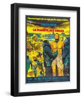 Planet of the Apes, French Movie Poster, 1968-null-Framed Art Print