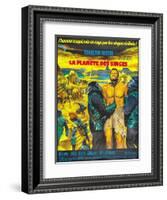 Planet of the Apes, French Movie Poster, 1968-null-Framed Art Print