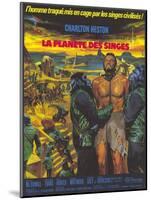 Planet of the Apes, German Movie Poster, 1968-null-Mounted Art Print