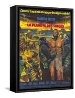 Planet of the Apes, German Movie Poster, 1968-null-Framed Stretched Canvas