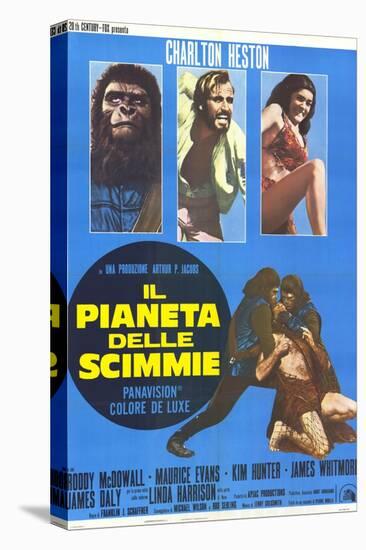 Planet of the Apes, Italian Movie Poster, 1968-null-Stretched Canvas