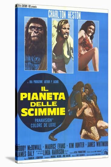 Planet of the Apes, Italian Movie Poster, 1968-null-Stretched Canvas