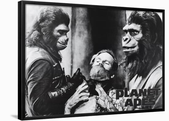 Planet Of The Apes Movie (Group, B&W) Poster Print-null-Framed Poster