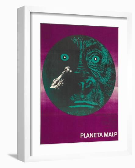 Planet of the Apes, Polish Movie Poster, 1968-null-Framed Art Print