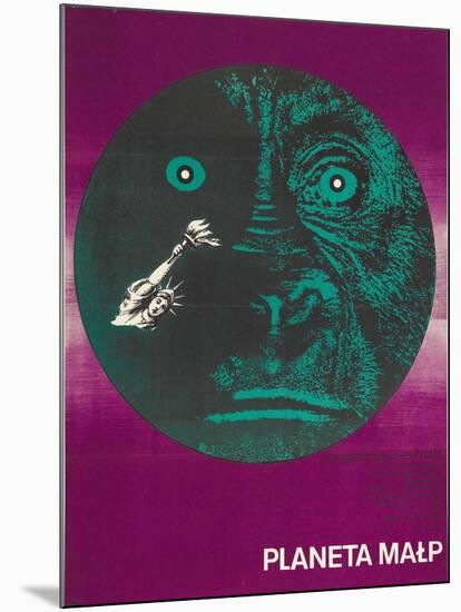 Planet of the Apes, Polish Movie Poster, 1968-null-Mounted Art Print