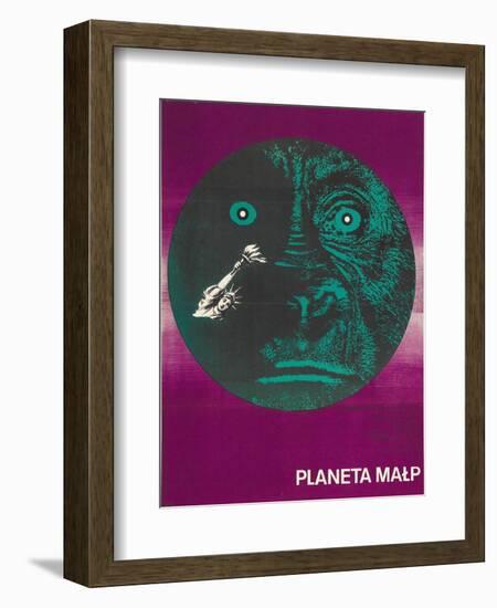 Planet of the Apes, Polish Movie Poster, 1968-null-Framed Art Print