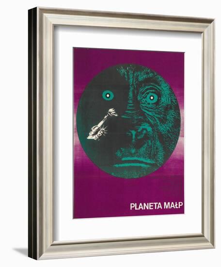 Planet of the Apes, Polish Movie Poster, 1968-null-Framed Art Print