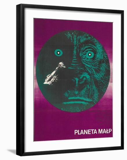 Planet of the Apes, Polish Movie Poster, 1968-null-Framed Art Print