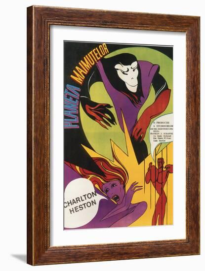 Planet of the Apes, Romanian Movie Poster, 1968-null-Framed Art Print