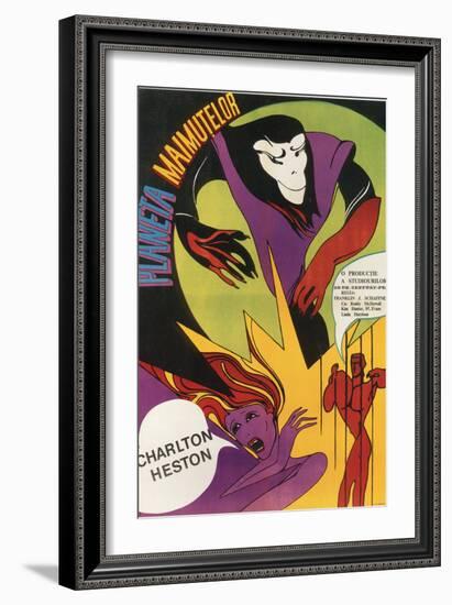 Planet of the Apes, Romanian Movie Poster, 1968-null-Framed Art Print