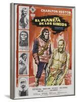 Planet of the Apes, Spanish Movie Poster, 1968-null-Framed Art Print