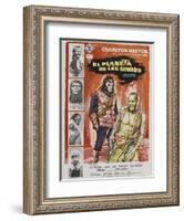 Planet of the Apes, Spanish Movie Poster, 1968-null-Framed Art Print