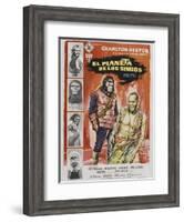 Planet of the Apes, Spanish Movie Poster, 1968-null-Framed Art Print