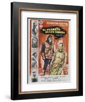 Planet of the Apes, Spanish Movie Poster, 1968-null-Framed Art Print