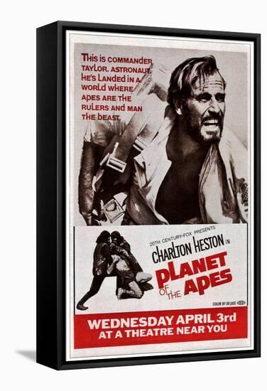 Planet of the Apes, Top: Charlton Heston, 1968-null-Framed Stretched Canvas