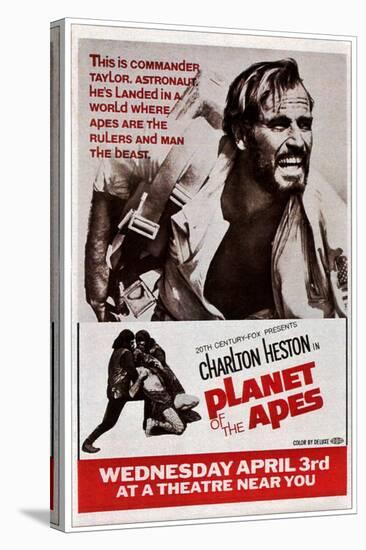 Planet of the Apes, Top: Charlton Heston, 1968-null-Stretched Canvas
