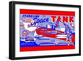 Planet Patrol Sparkling Space Tank-null-Framed Art Print
