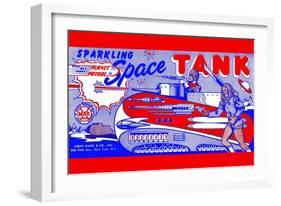 Planet Patrol Sparkling Space Tank-null-Framed Art Print