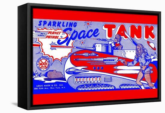 Planet Patrol Sparkling Space Tank-null-Framed Stretched Canvas