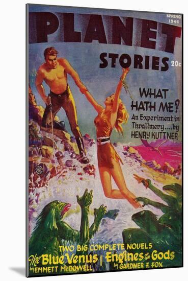 Planet Stories Magazine Cover-Lantern Press-Mounted Art Print